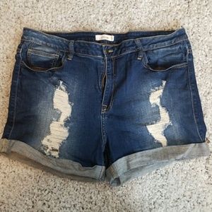 Cello distressed jean shorts